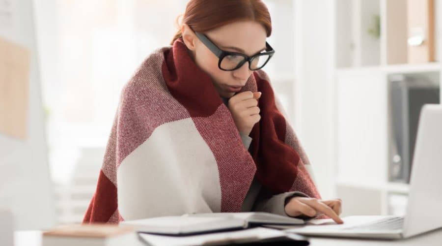 How to keep warm at work