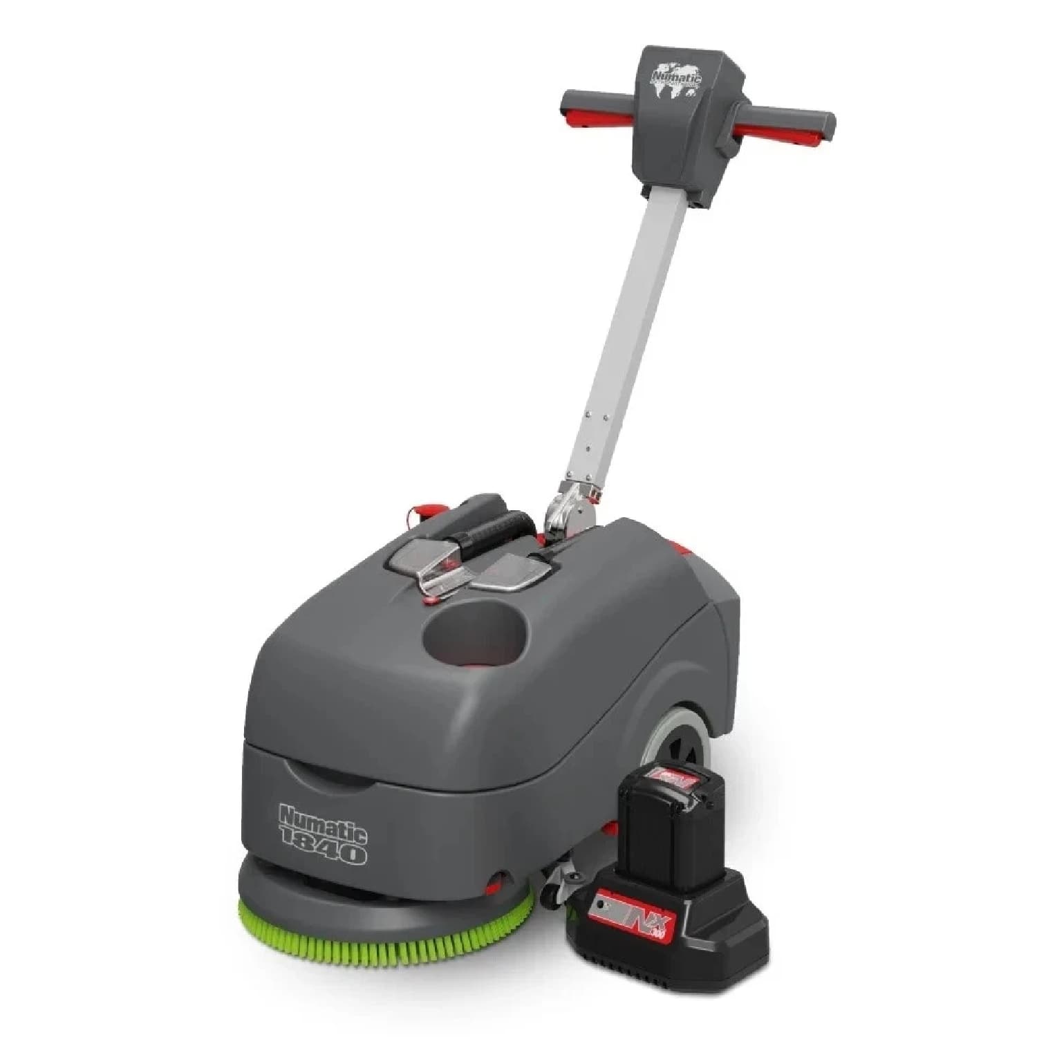 Compact roller scrubber